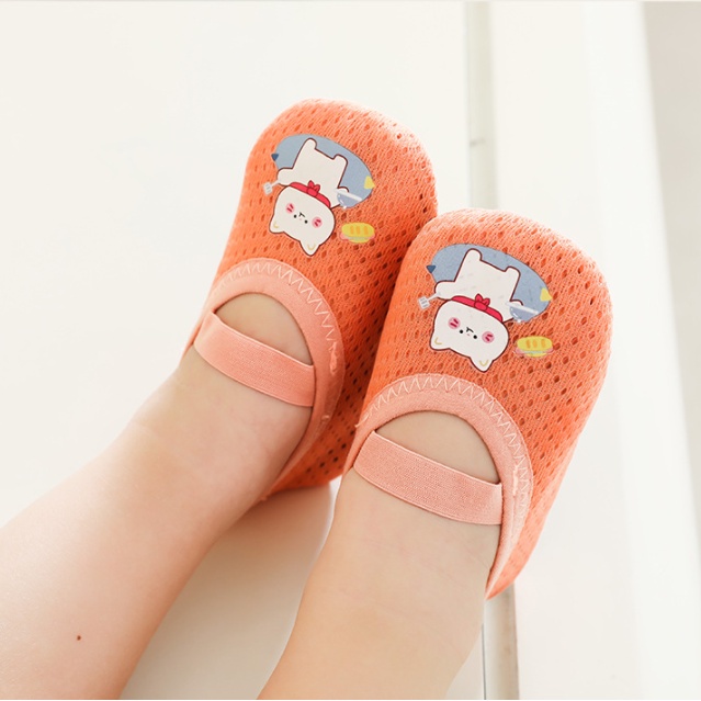 Tất lưới thoáng khí cho trẻ sơ sinh, tất và giày chống trượt