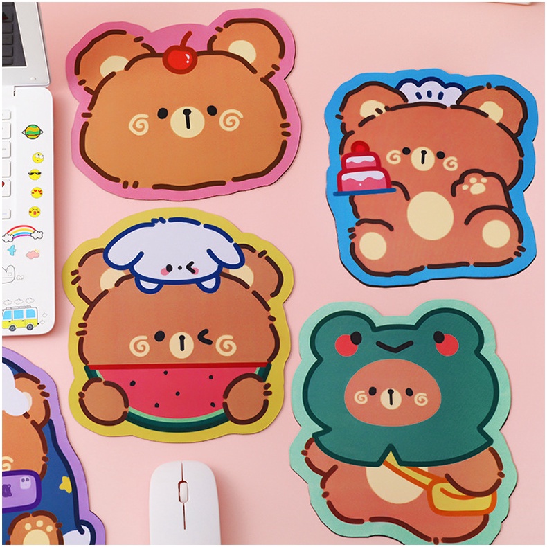 Miếng lót chuột, bàn di chuột, mouse pad hoạt hình gấu nhỏ cute dễ thương