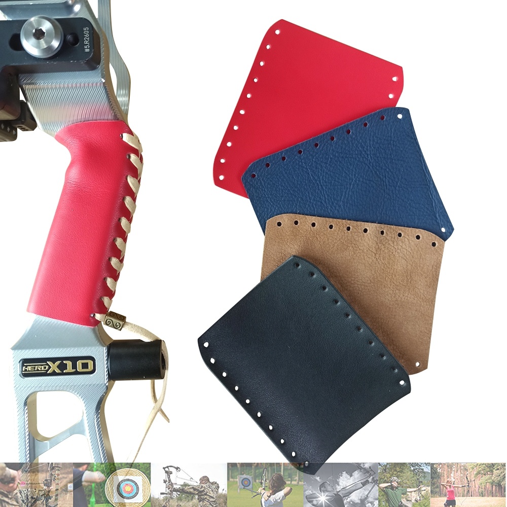 1 Phụ Kiện Hỗ Trợ Bảo Vệ Tay Cầm Bằng Da Gắn Nơ Cho Bắn Cung