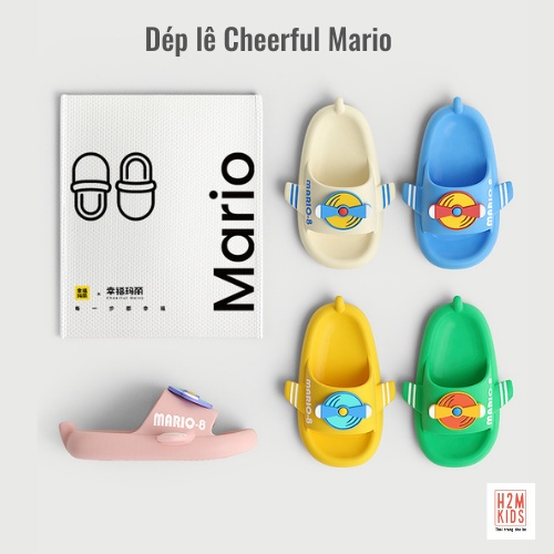 Dép lê cho bé trai bé gái Cheerful Mario XQ-2201 siêu nhẹ chống trơn trượt chính hãng