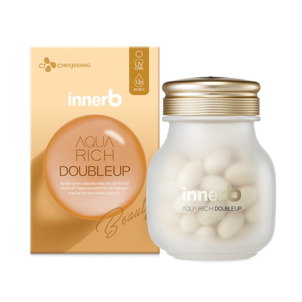 [GIFT] Thực phẩm bảo vệ sức khỏe INNERB AQUA RICH DOUBLEUP ( từ Axit Hyaluronic) lọ 56 viên