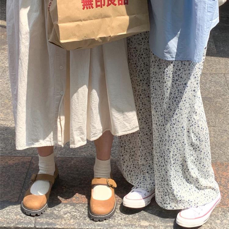 Quần Dài Lưng Cao Ống Rộng Họa Tiết Hoa Thời Trang Mùa Hè Cho Nữ