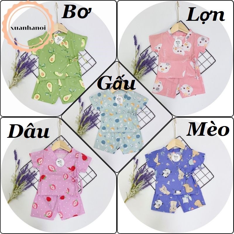 Bộ Yukata cho bé trai bé gái cộc tay hoạt hình có 5 mầu XHN548