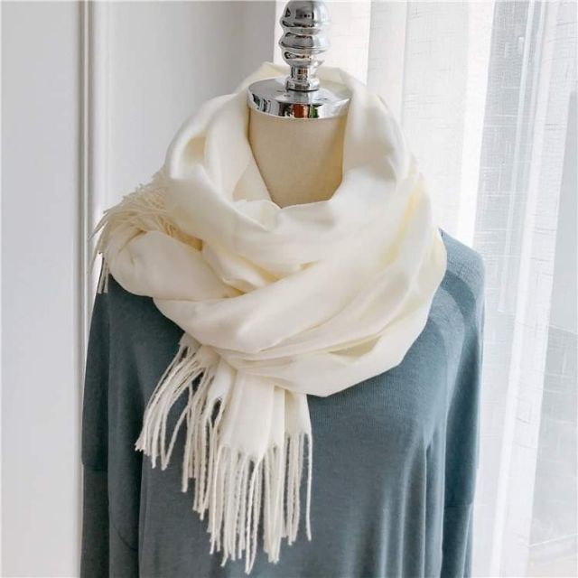 [Hàng mới] Khăn dạ mỏng lông cừu cashmere các màu