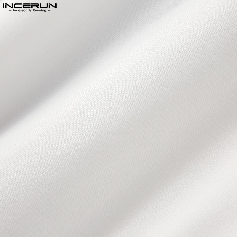 Áo sơ mi nam INCERUN tay ngắn dáng rộng cài khuy thời trang