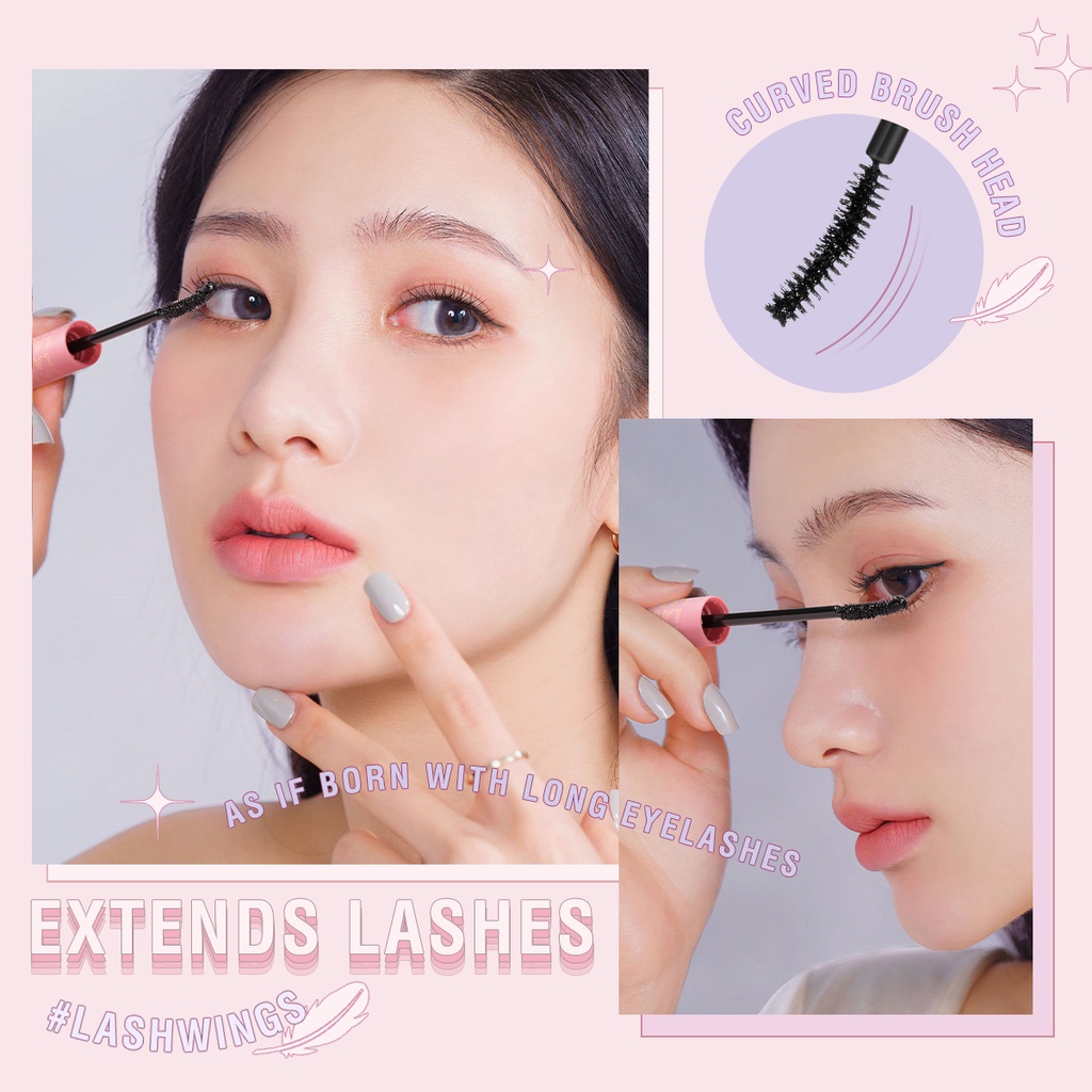 Mascara chuốt mi PINKFLASH PF-E06 6g nối dài tự nhiên chống nhòe lâu trôi không bong tróc không bết dính