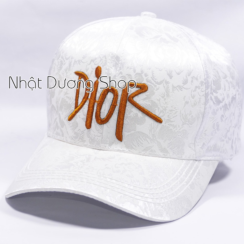 Mũ lưỡi trai ❤️ Nón kết thêu hình chữ Di.or chất kaki, Cotton cao cấp form unisex nam nữ