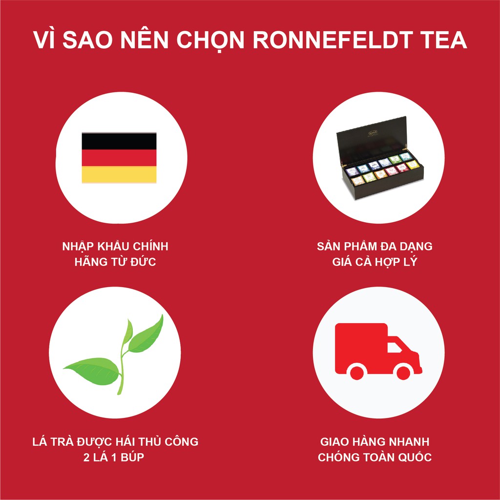 [HÀNG NHẬP KHẨU] Trà Túi Lọc Ronnefeldt tea-Teavelope Jasmine 1 túi 1.5g - sáng lập từ năm 1823