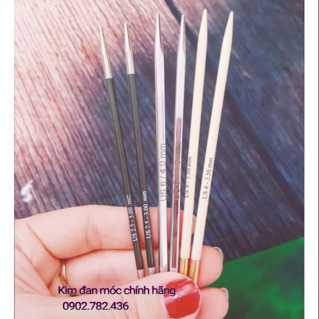 {Có Tách lẻ} Bộ kim đan vòng Knitter Pride