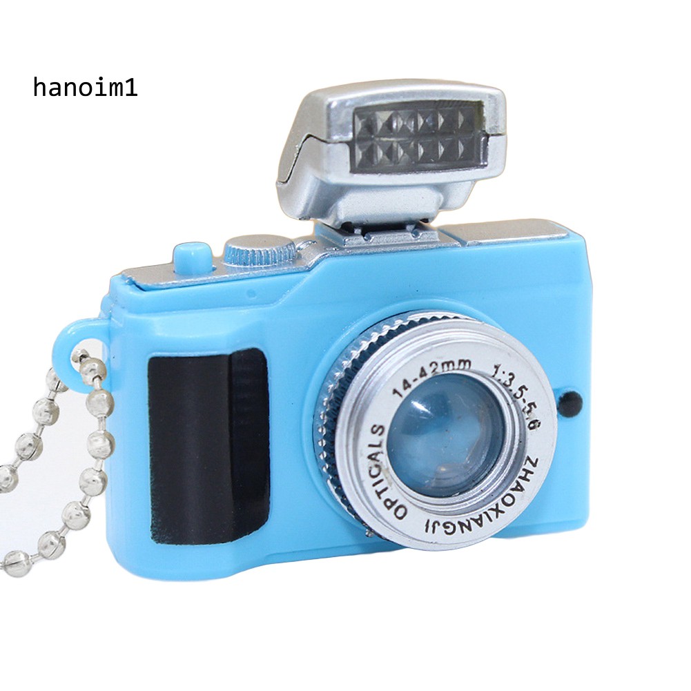 【H1N1】Mini Camera LED Keychain Key Ring Toy with Flashlight Sound Bag Phone Pendant