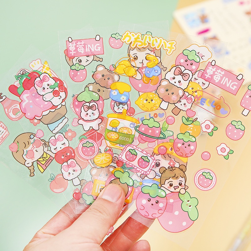 Miếng dán trang trí hình cô gái dễ thương chống thấm nước