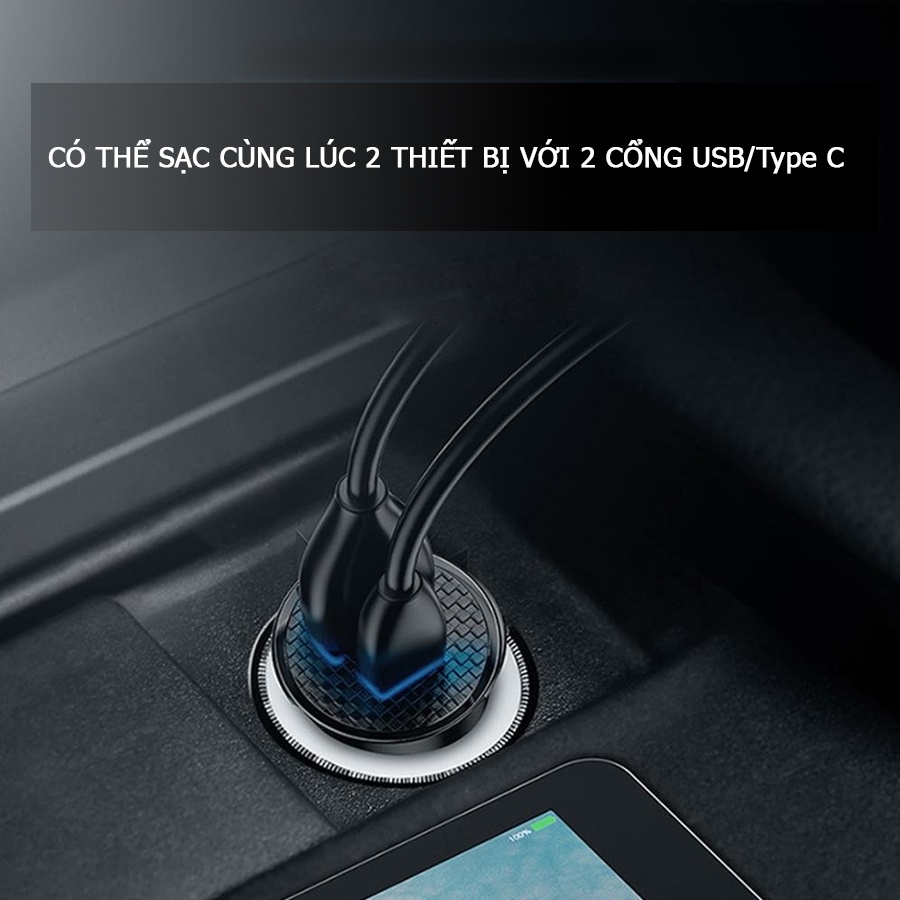 Tẩu Sạc Nhanh Baseus BS- C16Q1 Tích Hợp Type-C PD và USB, Quick charge 4.0 QC 3.0 SCP 5A