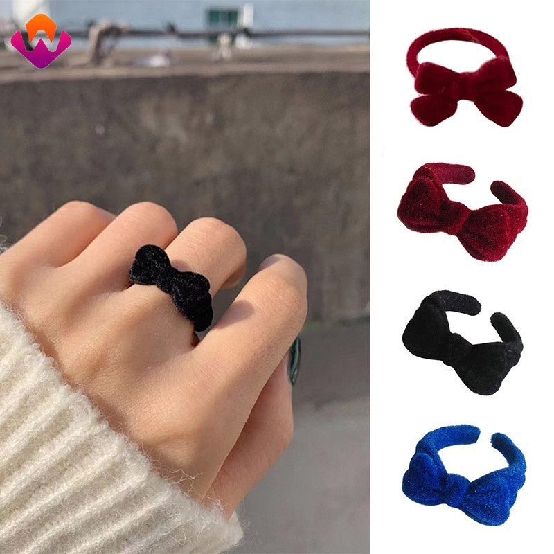 Mới Nhẫn Đeo Tay Kim Loại Hình Nơ Vintage Cho Nữ
