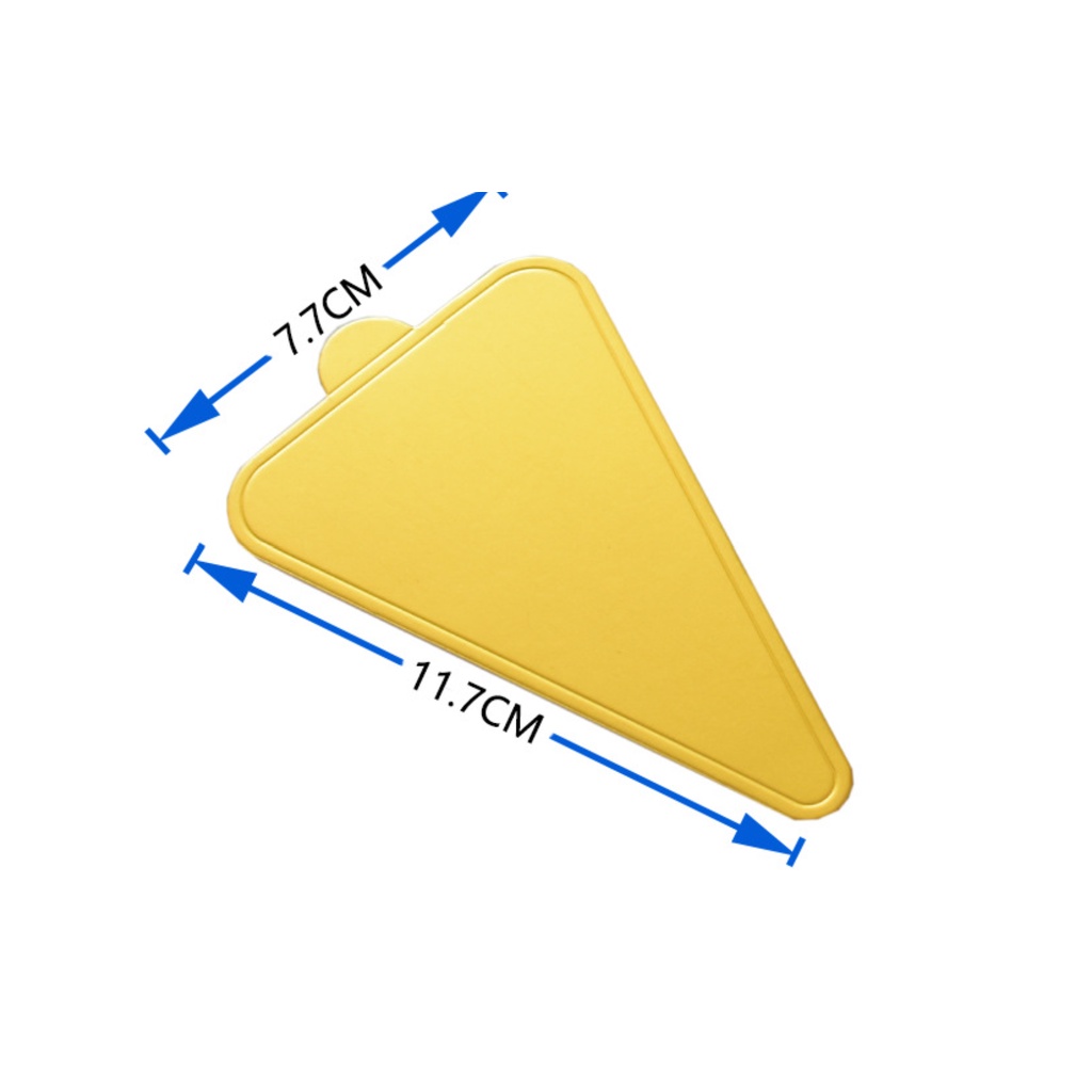 100 cái đế lót bánh mousse hình tam giác màu bạc hoặc màu vàng