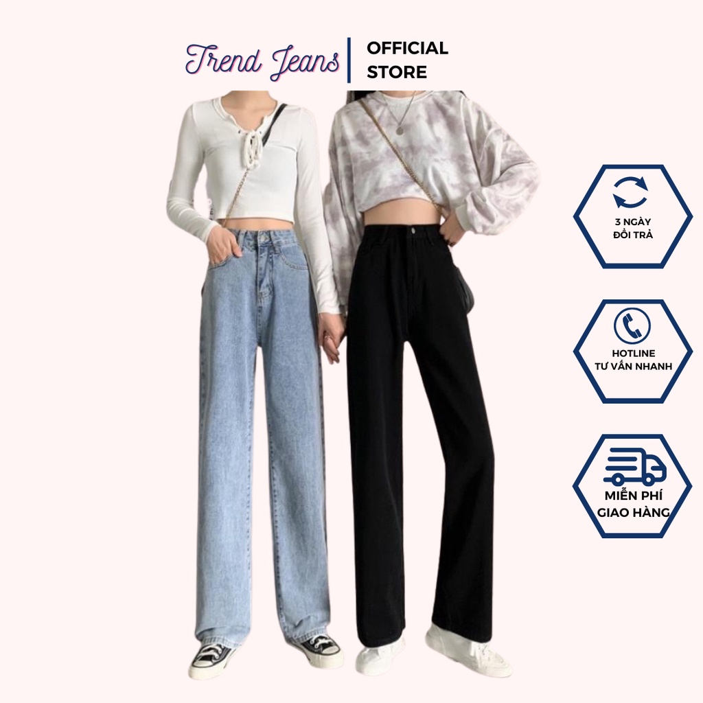 Quần jeans, quan bò baggy nữ ống suông rộng TR01 hot trend 2021