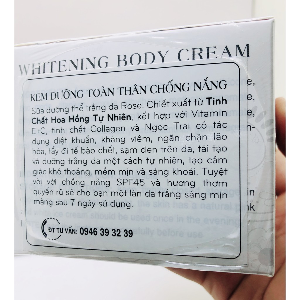 Kem Dưỡng Trắng Da Toàn Thân Rose Kem Body Rose 150g