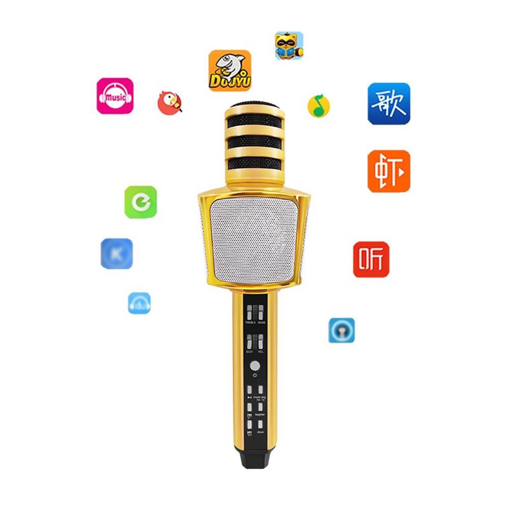 Micro karaoke bluetooth SD-17 mic cầm tay không dây đa năng kiêm loa dự phòng, thu âm giọng hát