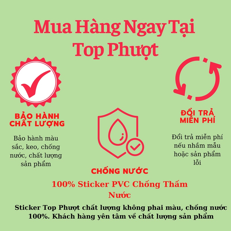 Set 52 sticker Vans dán mũ bảo hiểm nửa đầu, 3 phần 4, laptop, ván trượt chống nước Top Phượt