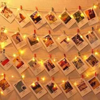 Dây Kẹp Treo Ảnh Có Đèn LED Trang Trí ( 3 mét 20 kẹp ) Loại Tốt Bền Đẹp