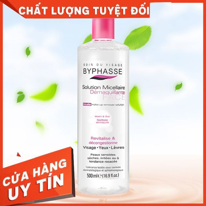 💝SIÊU GIẢM GIÁ💝 Nước Tẩy Trang Byphasse Solution Micellaire 500ML Làm Sạch Sâu, Ngăn Ngừa Mụn