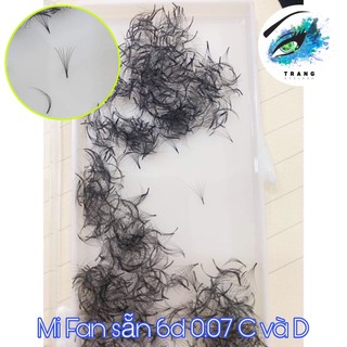 Lông mi Fan Volume 6D 0.07 - Mi volume fan sẵn xưởng chuẩn 6d 0.07 c, cc, d