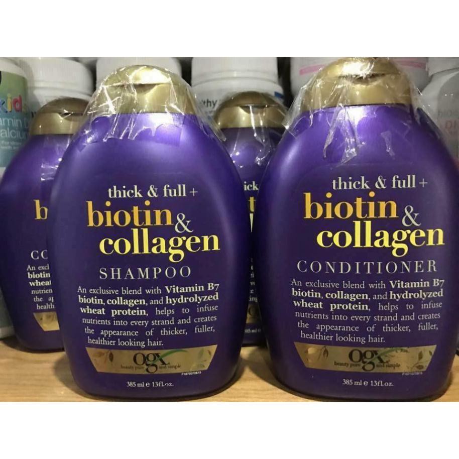 DẦU GỘI BIOTIN COLLAGEN OGX GIẢM RỤNG TÓC TRỊ GÀU MỸ USA 385ML - dầu gội đầu hàng xách tay - Libra Shop