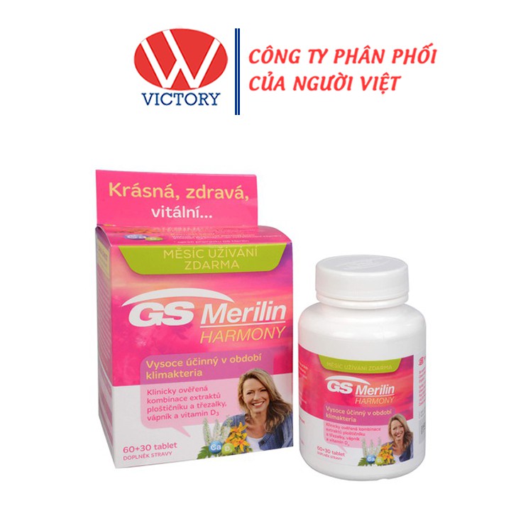 GS Merilin Harmony (Hộp 30 Viên) - Giải Pháp Cho Phụ Nữ Thời Kỳ Mãn Kinh - Victory Pharmacy