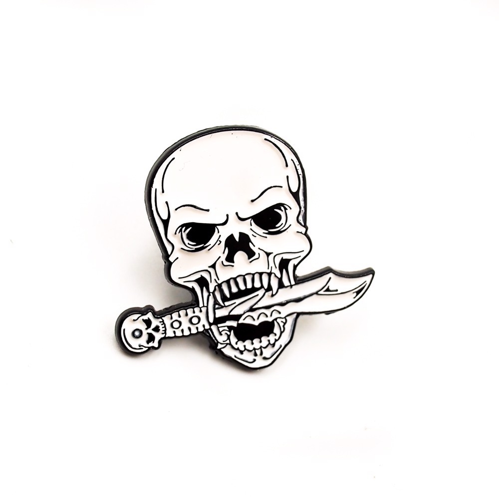 Pin sticker ghim cài áo STICKER FACTORY - Chủ đề Skull