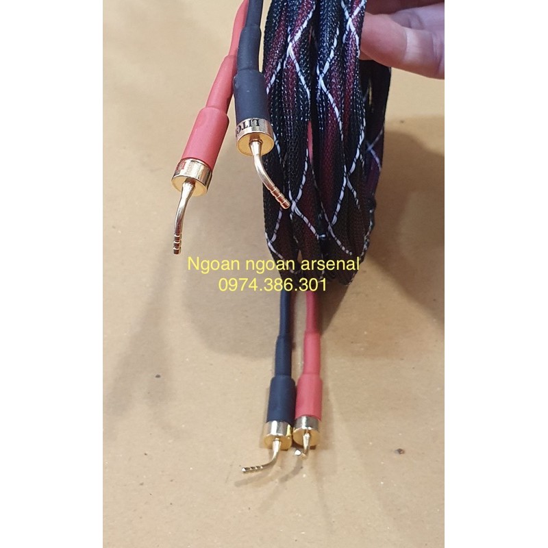 cặp dây loa lõi đồng chuẩn đã diy hoàn thiện 8 mỏ chim cứng