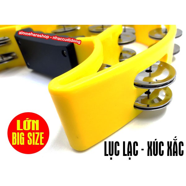 Lục lạc xúc xắc gõ bo nhựa lớn big size (Màu Vàng)