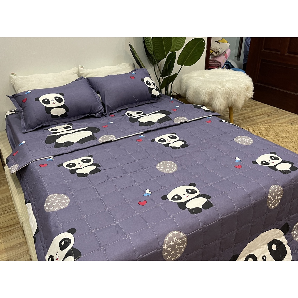 Set ga gối chăn hè chần bông 5 món Cotton poly Emmibedding Store
