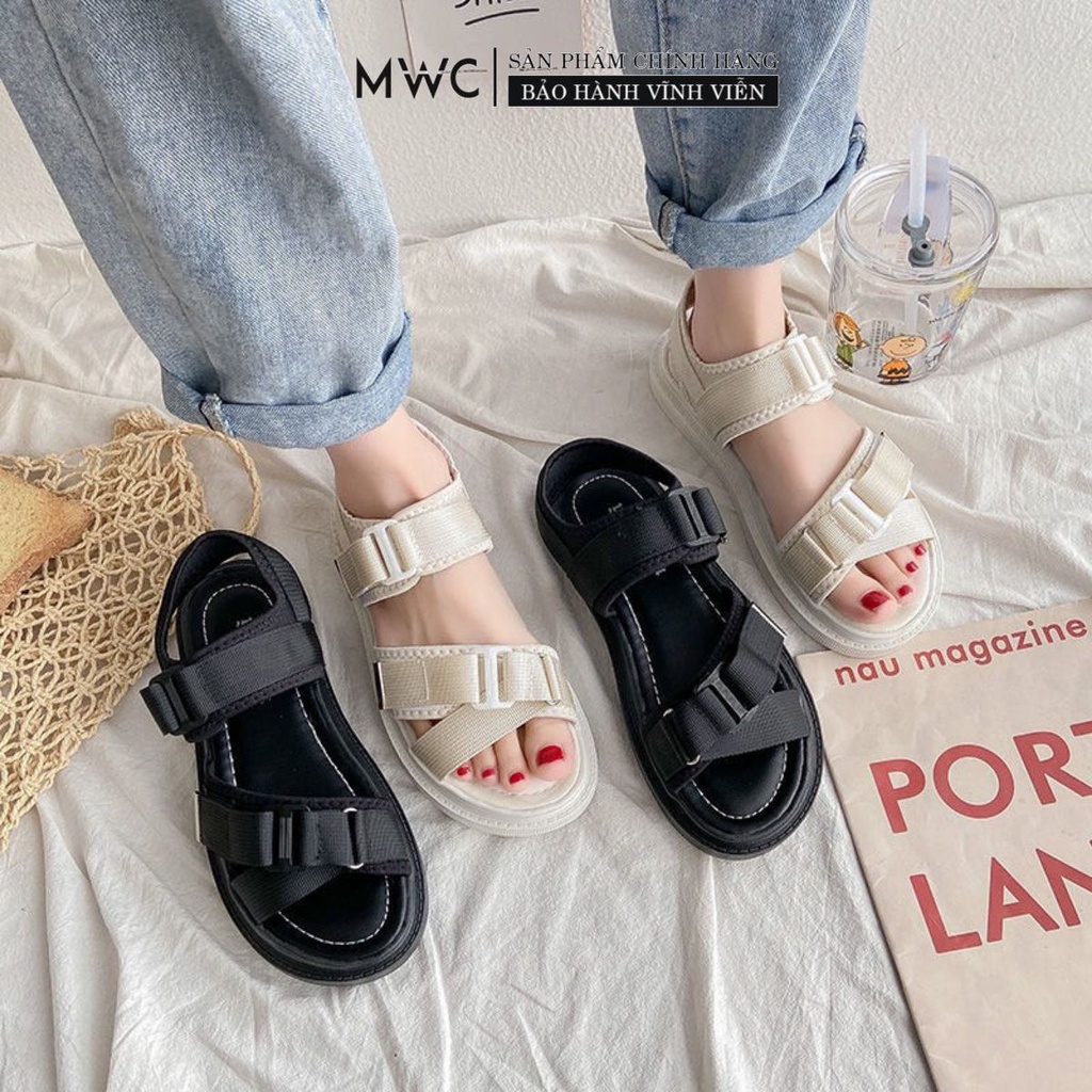 Giày Sandal Nữ thời trang MWC sandal đế cao 3cm quai cá tính siêu HOT NUSD- 2892