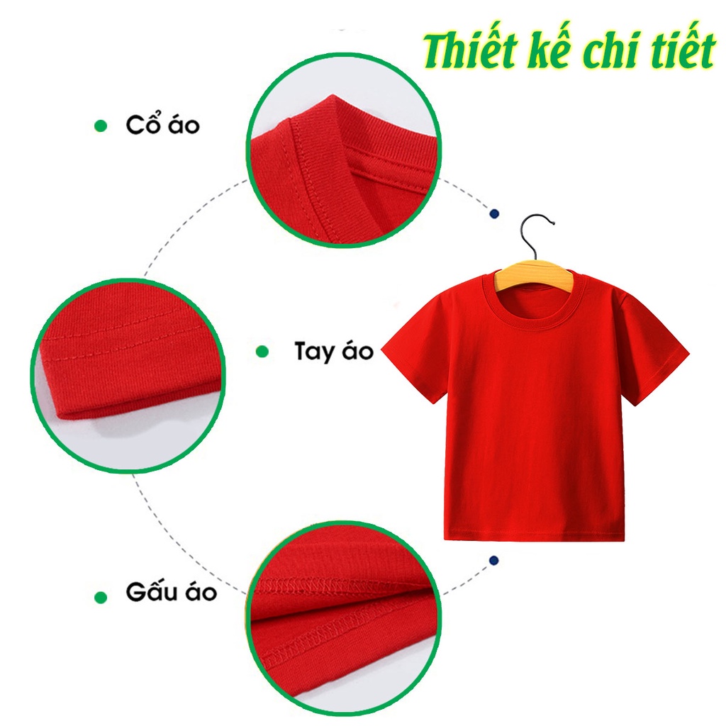 Áo thun bé trai bé gái cộc tay Táo Kid chất cotton in hình Khủng Long Cầm Ống Nhòm từ 0 đến 10 tuổi hàng VNXK TA16