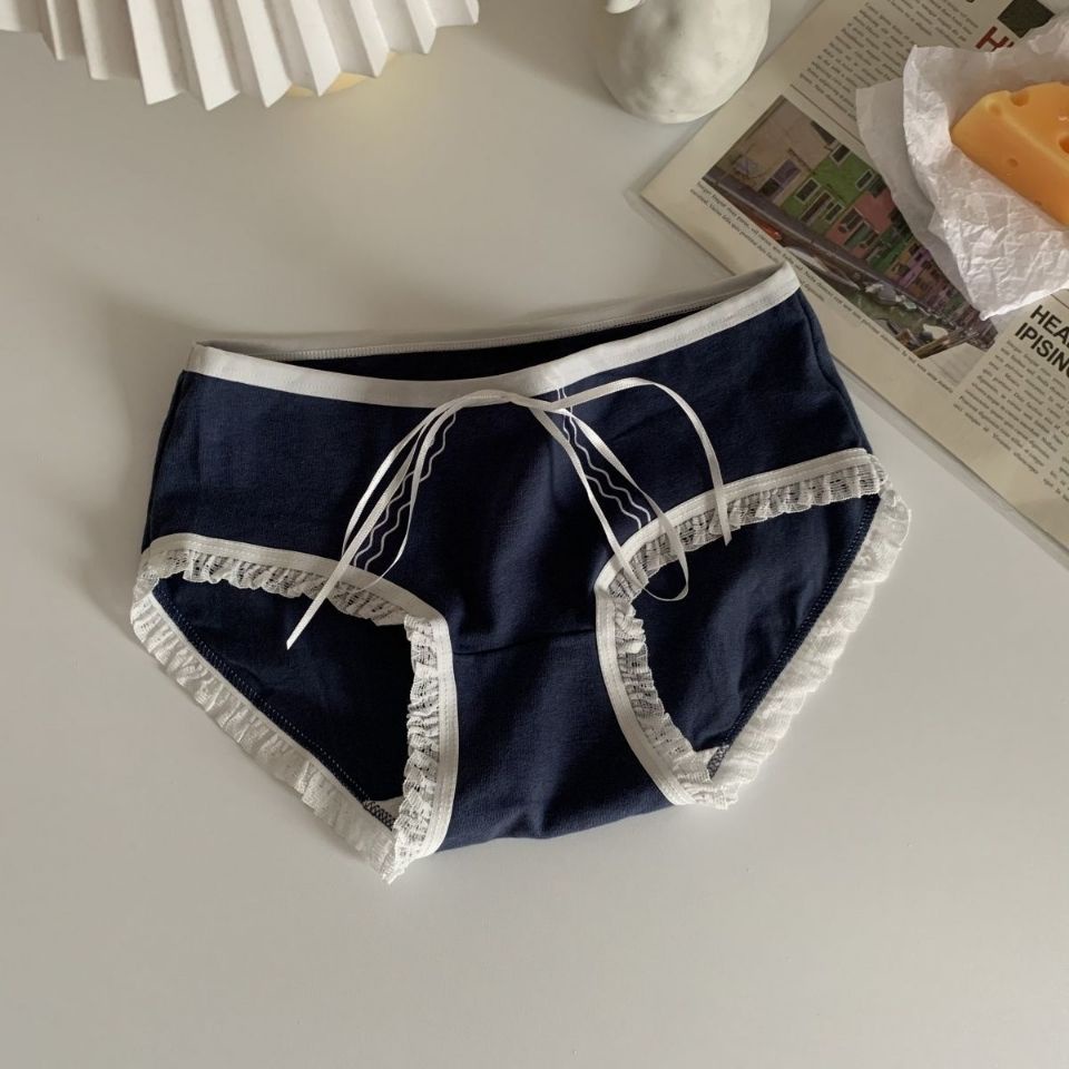 1-5 Đôi Quần Lót Cotton Mềm Mại Cột Dây Phong Cách Nhật Bản Cho Nữ