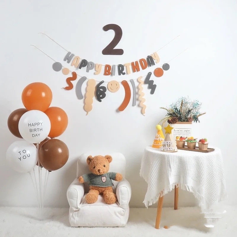 Set bóng sinh nhật Hàn Quốc rẻ đẹp đủ phụ kiện cho bé trai, bé gái SHQ1