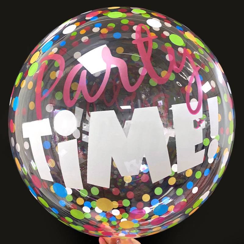 Bong Bóng Trong Suốt 20inch In Họa Tiết Dùng Trang Trí Tiệc Cưới