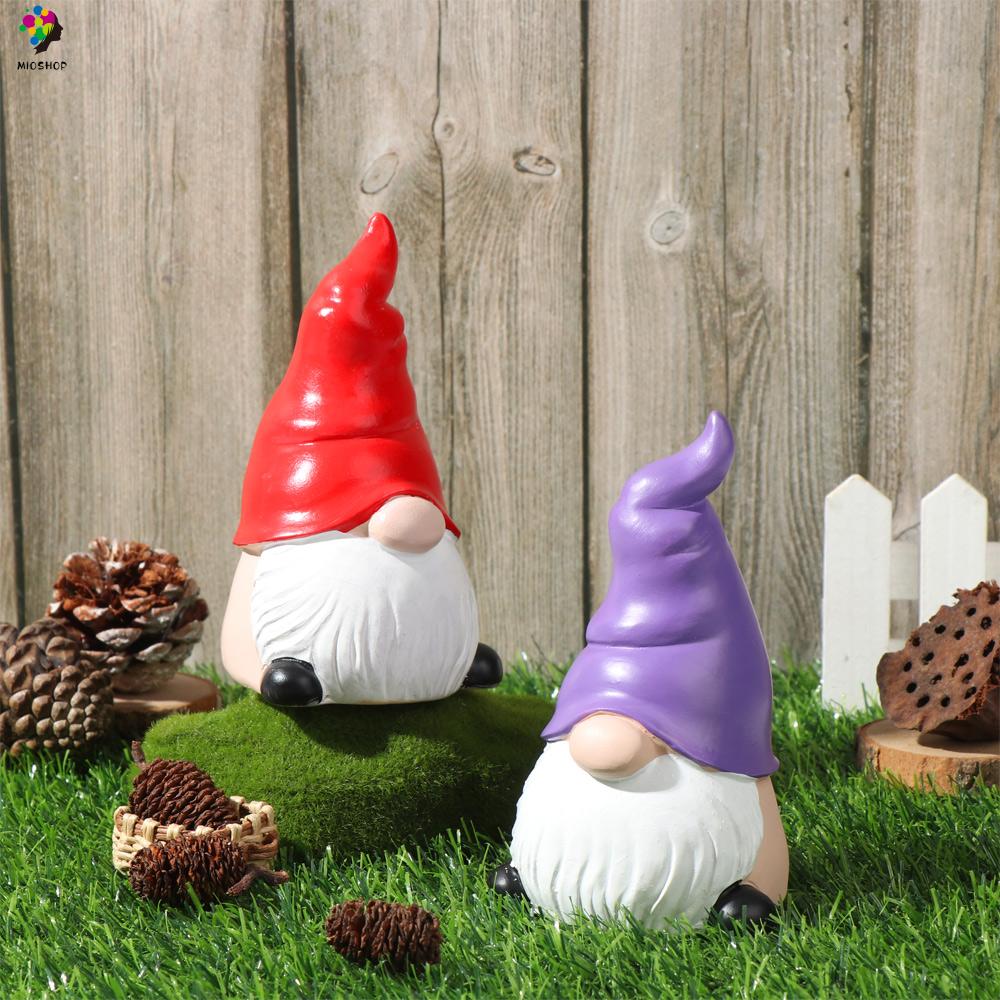 MIOSHOP Yard Faceless Gnome Statue Funny Magic Elves Garde Goblin Figurines Ornaments Lawn Resin decoration Outdoor Dwarf