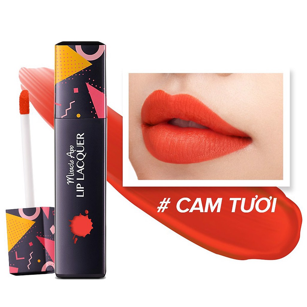 Son kem lì Miracle Apo Lip Lacquer Matte 3ml (quà kèm móc khoá)