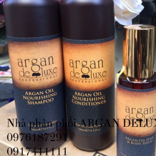 Dầu gội xả dành cho tóc hư tổn Argan Deluxe 500ml 