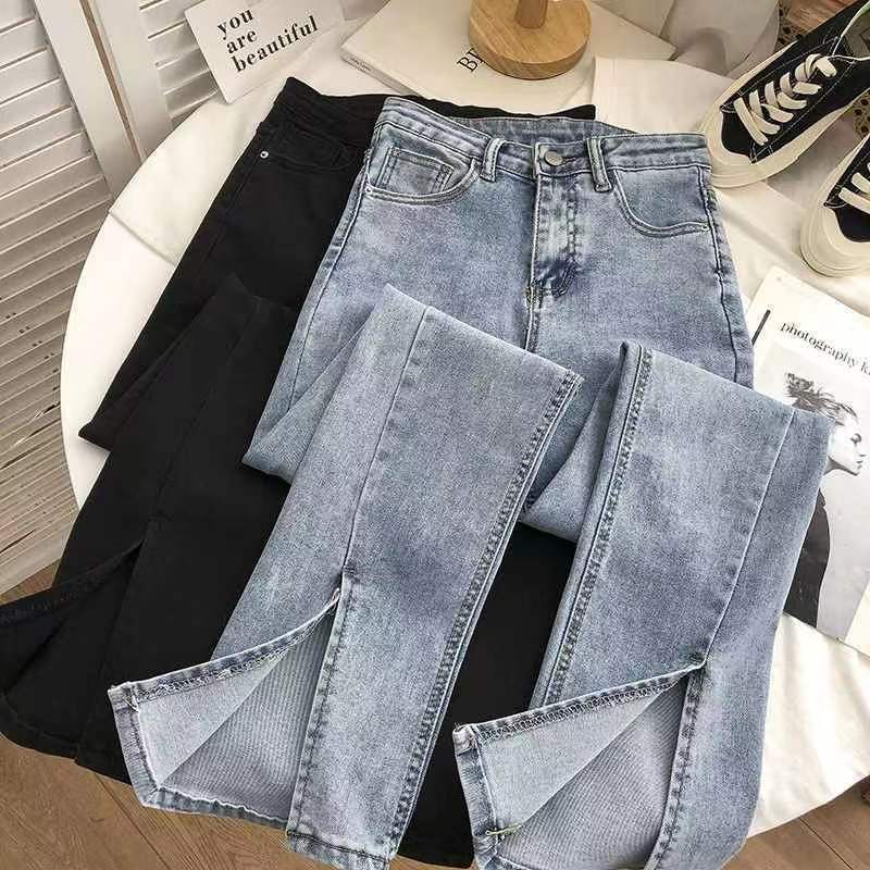 Quần Jeans Nữ Lưng Cao Ống Rộng Thời Trang Hàn Quốc Mới