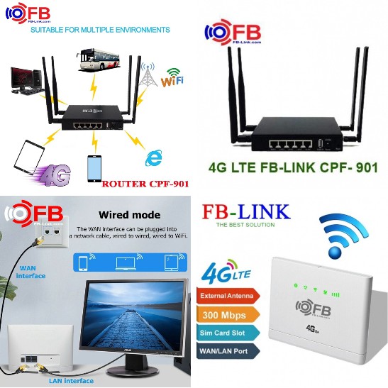 [FREESHIP] ROUTER PHÁT WIFI SIM 4G FB-LINK CPE-V08, CPE-V01, CPF-901 KẾT NỐI 32 USER