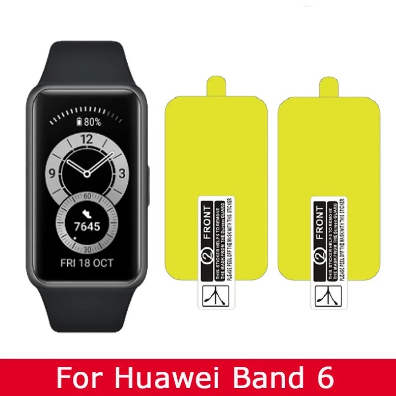 Miếng Dán Mềm Bảo Vệ Màn Hình Cho Đồng Hồ Thông Minh Huawei Band 8 7 6 Honor Band 6 Pro