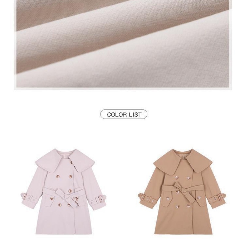 Áo khoác bé gái mangto dáng dài hàng Quảng Châu L1 chất liệu kaki sang chảnh Xiaomimi E1.108.NA.90