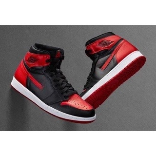 Giày thể thao sneaker Air Jordan 1 High Panda Cao Cổ đen đỏ chất da mềm mịn hàng cao cấp