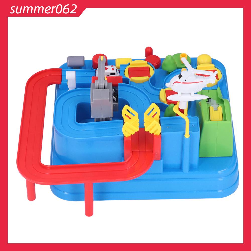 Summer062 Đường đua Xe phiêu lưu Bộ đồ chơi lắp ráp tự làm ABS cho trẻ mẫu giáo Đồ trong nhà Mẫu 3+