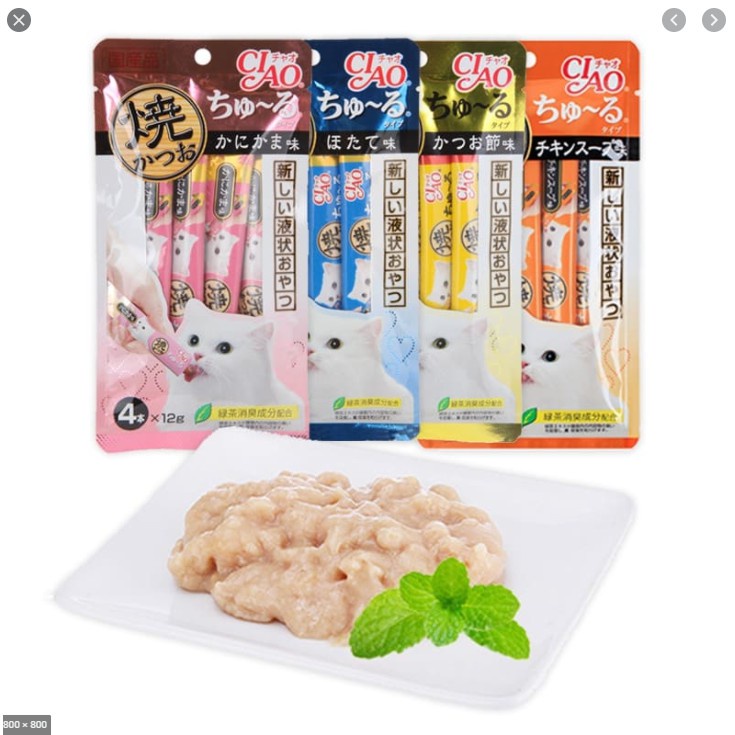 Súp Thưởng Cho Mèo túi 4 thanh - Súp Ciao Churu dạng kem