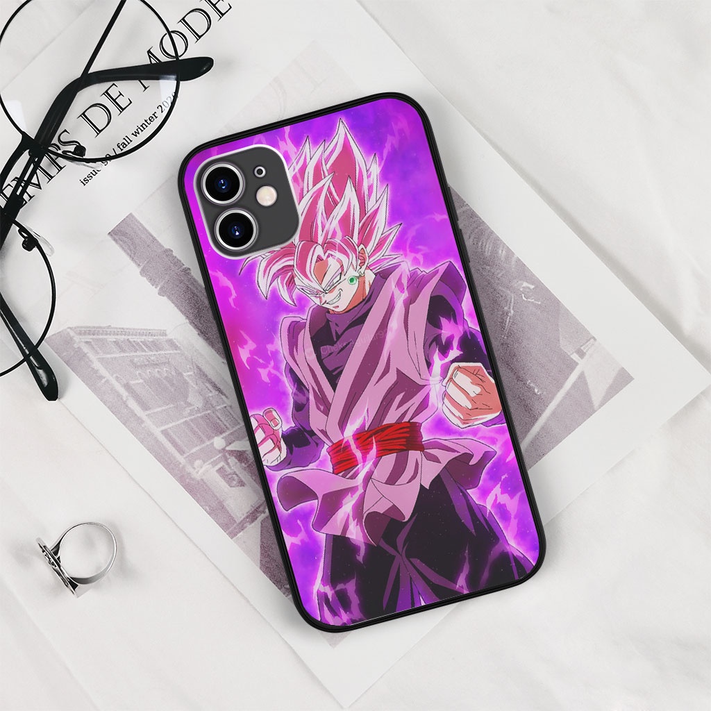 Ốp điện thoại Black Goku Super Saiyan  vận công hiển thánh dành cho Iphone 6 7 8 Plus 11 12 13 PRO MINI GOKPOD00063