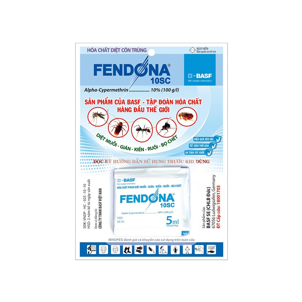 Thuốc diệt muỗi FENDONA 10SC 5ml ( Tẩm chăn màn chống muỗi )