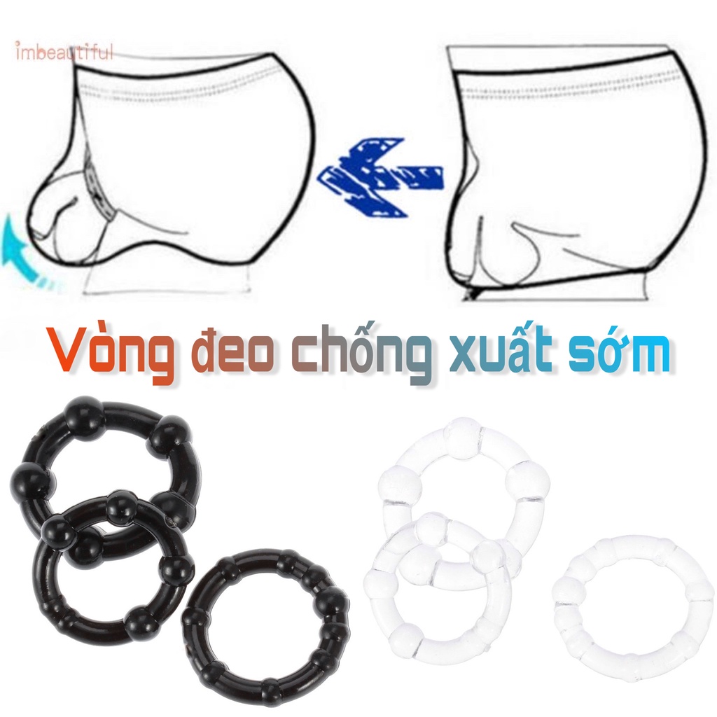 [Che tên SP] Vòng Đeo xuất_silicon ra tăng cường quan hỗ trợ chống_xuất_sớm cho nam tinh kéo_dài hệ thời_gian 3 bi