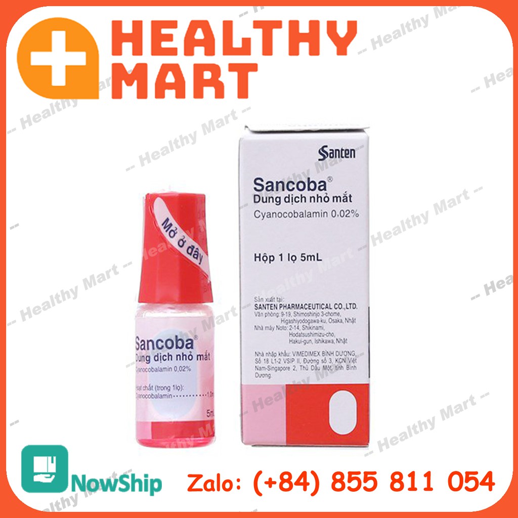 ✔️️️SANCOBA Nhật Bản 5ml [Nhập Khẩu Chính Hãng ] Nhỏ Mắt Phục Hồi Thị Lực, Chống Cận Thị, Đau Mỏi Mắt